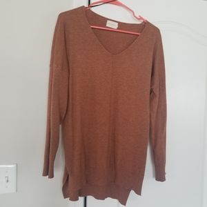 Tunic length sweater